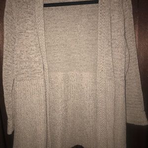 brown cardigan